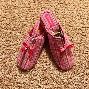 Pink Plaid Slippers